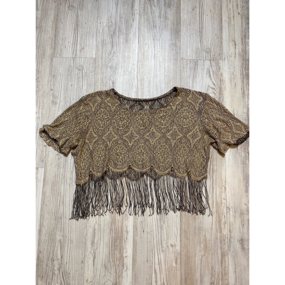 💜Fringe crop top